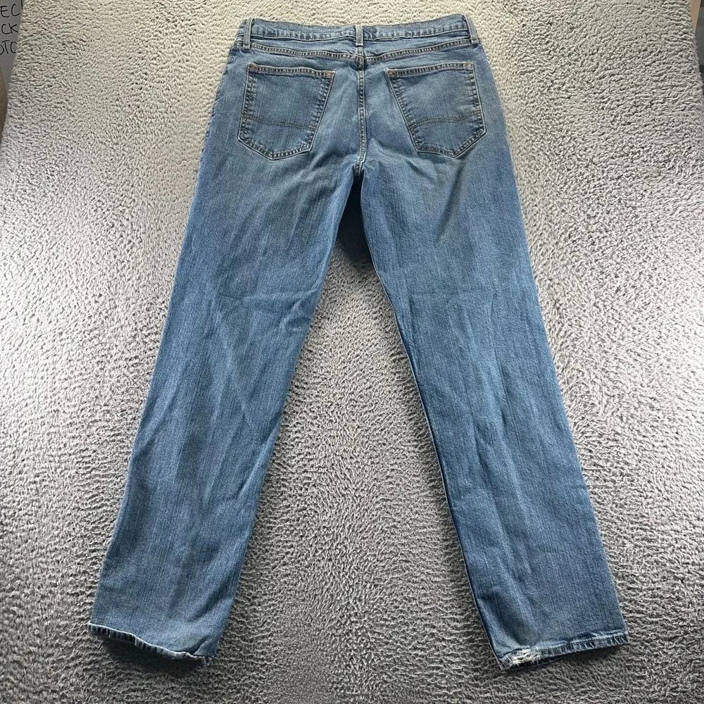 Arizona Flex Jeans Mens 34x32 Blue Denim Straight Relaxed Faded Workwear Stretch